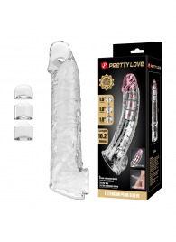 Прозрачный фаллоудлинитель с подхватом мошонки Silas - 26 см. - Baile - в Красноярске купить с доставкой