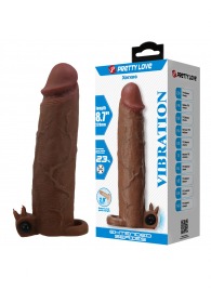 Коричневая насадка на пенис Xerxes - 22 см. - Baile - в Красноярске купить с доставкой