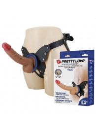 Поясной страпон Wells: трусики в форме бабочки и фаллоимитатор-насадка - Baile - купить с доставкой в Красноярске