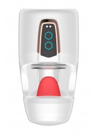 Белый мастурбатор с язычком и возвратно-поступательными движениями - Secwell - в Красноярске купить с доставкой