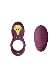 Фиолетовое эрекционное виброкольцо Bayek с пультом ДУ - Zalo - в Красноярске купить с доставкой