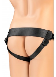 Телесный фаллопротез на черных ремнях Conall - 15 см. - ToyFa - купить с доставкой в Красноярске