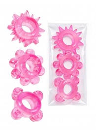 Комплект из 3 розовых эрекционных колец - Erowoman-Eroman - в Красноярске купить с доставкой