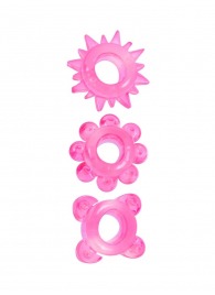 Комплект из 3 розовых эрекционных колец - Erowoman-Eroman - в Красноярске купить с доставкой