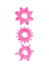 Комплект из трех розовых эрекционных колец - Erowoman-Eroman - в Красноярске купить с доставкой