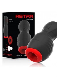 Черно-красный мастурбатор с вибрацией и всасыванием - JAMYJOB - в Красноярске купить с доставкой