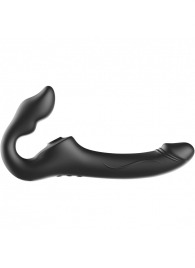 Черный безремневой страпон с 3 моторами - Ibiza - купить с доставкой в Красноярске