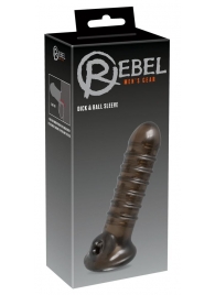 Насадка на пенис Rebel smoke с рёбрышками и отверстием под мошонку - Orion - в Красноярске купить с доставкой