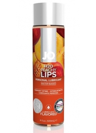 Лубрикант на водной основе с ароматом персика JO Flavored Peachy Lips - 120 мл. - System JO - купить с доставкой в Красноярске