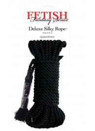 Черная веревка для фиксации Deluxe Silky Rope - 9,75 м. - Pipedream - купить с доставкой в Красноярске