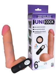 Фаллическая насадка Харнесс UNICOCK 6  с вибрацией - 18 см. - LOVETOY (А-Полимер) - купить с доставкой в Красноярске