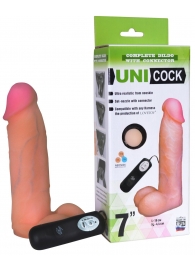Фаллическая насадка Харнесс UNICOCK 7  с вибрацией - 19 см. - LOVETOY (А-Полимер) - купить с доставкой в Красноярске