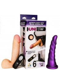 Вибрострапон с двумя насадками UniStrap - 18 и 18 см. - LOVETOY (А-Полимер) - купить с доставкой в Красноярске