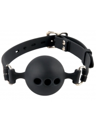 Силиконовый кляп-шар с отверстиями для дыхания Silicone Breathable Ball Gag Small - Pipedream - купить с доставкой в Красноярске