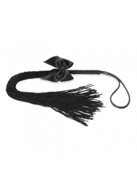 Чёрная плётка Lilly Whip Bijoux - Bijoux Indiscrets - купить с доставкой в Красноярске