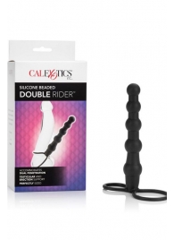 Насадка на пенис для двойного проникновения Silicone Beaded Double Rider - 14 см. - California Exotic Novelties - в Красноярске купить с доставкой