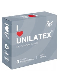 Презервативы с рёбрами Unilatex Ribbed - 3 шт. - Unilatex - купить с доставкой в Красноярске