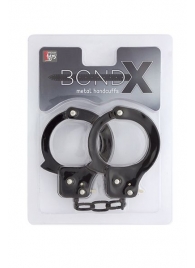 Чёрные наручники из листового металла BONDX METAL CUFFS BLACK - Dream Toys - купить с доставкой в Красноярске