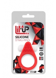 Красное эрекционное кольцо LIT-UP SILICONE STIMU RING 1 RED - Dream Toys - в Красноярске купить с доставкой