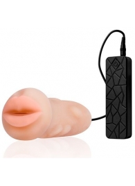 Мастурбатор-ротик с вибрацией REALSTUFF VIBRATING MASTURBATOR MOUTH - Dream Toys - в Красноярске купить с доставкой