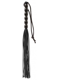 Чёрная мини-плеть из резины Rubber Mini Whip - 22 см. - Blush Novelties - купить с доставкой в Красноярске