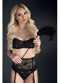 Стек с большим чёрным пером Large Feather Tickler - 65 см. - Blush Novelties - купить с доставкой в Красноярске