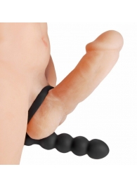 Насадка для двойного проникновения Double Fun Cock Ring with Double Penetration Vibe - XR Brands - в Красноярске купить с доставкой