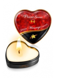 Массажная свеча с ароматом ванили Bougie Massage Candle - 35 мл. - Plaisir Secret - купить с доставкой в Красноярске