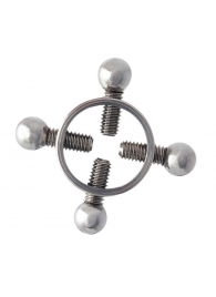 Серебристые зажимы для сосков на винтах - ToyFa - купить с доставкой в Красноярске