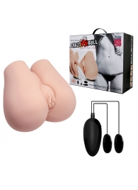 Реалистичный мастурбатор с вибрацией и двумя тоннелями - вагиной и анусом - Baile - в Красноярске купить с доставкой