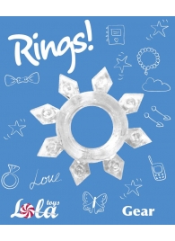 Прозрачное эрекционное кольцо Rings Gear - Lola Games - в Красноярске купить с доставкой