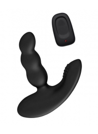 Черный силиконовый стимулятор простаты Levett Nitoc с пультом ДУ - Levett - в Красноярске купить с доставкой