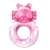 Розовое эрекционное виброкольцо на пенис Pink Bear - Baile - в Красноярске купить с доставкой