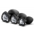 Набор из 3 черных пробок с прозрачным кристаллом-сердечком Bling Plugs Training Kit - Blush Novelties - купить с доставкой в Красноярске