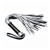 Серебристая плетка Struggle My Flogger с черной ручкой - 45 см. - Lovetoy - купить с доставкой в Красноярске
