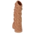 Телесная насадка с венками и открытой головкой Nude Sleeve L - 14 см. - KOKOS - в Красноярске купить с доставкой