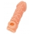 Телесная закрытая насадка с венками Cock Sleeve Size M - 15,6 см. - KOKOS - в Красноярске купить с доставкой