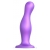 Фиолетовая насадка Strap-On-Me Dildo Plug Curvy size L - Strap-on-me - купить с доставкой в Красноярске