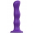 Фиолетовая насадка Strap-On-Me Dildo Geisha Balls size XL - Strap-on-me - купить с доставкой в Красноярске