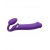 Фиолетовый безремневой вибрострапон Silicone Bendable Strap-On - size XL - Strap-on-me - купить с доставкой в Красноярске