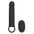 Черная насадка-удлинитель с вибрацией Vibrating Extender With Remote - Dream Toys - в Красноярске купить с доставкой
