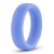 Голубое люминесцентное кольцо Silicone Glo Cock Ring - Blush Novelties - в Красноярске купить с доставкой