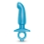 Голубая анальная пробка для массажа простаты Hither Silicone Prostate Plug - 14,3 см. - b-Vibe - в Красноярске купить с доставкой