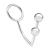 Кольцо на пенис с анальным стимулятором Two Bead Stainless Steel Anal Hook   Cock Ring - BlueLine - в Красноярске купить с доставкой
