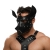 Черная кожаная маска «Собака» - Crazy Handmade - купить с доставкой в Красноярске