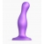 Фиолетовая насадка Strap-On-Me Dildo Plug Curvy size M - Strap-on-me - купить с доставкой в Красноярске