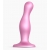 Розовая насадка Strap-On-Me Dildo Plug Curvy size M - Strap-on-me - купить с доставкой в Красноярске