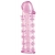 Гелевая розовая насадка на фаллос с шипами - 12 см. - Toyfa Basic - в Красноярске купить с доставкой