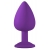 Большая фиолетовая анальная пробка Emotions Cutie Large с голубым кристаллом - 10 см. - Lola Games - купить с доставкой в Красноярске