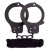Чёрные наручники из листового металла в комплекте с веревкой BONDX METAL CUFFS LOVE ROPE SET - Dream Toys - купить с доставкой в Красноярске